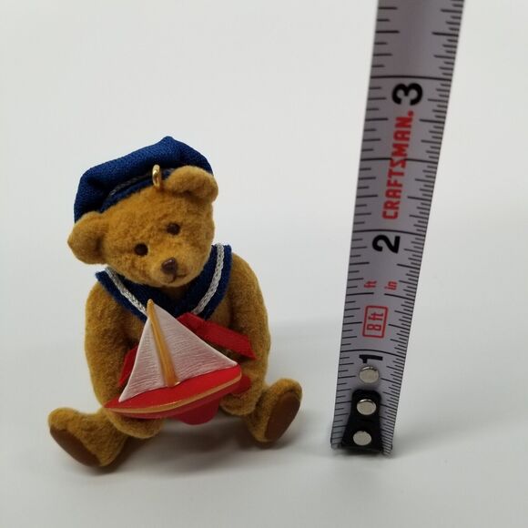 Vtg Hallmark Keepsake Ornament Sailor Bear Nautical Christmas, flocked 1997 NOS - Picture 7 of 7
